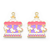 Circus Theme Alloy Enamel Pendants ENAM-P246-02D-1