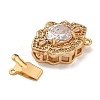 Brass Micro Pave Cubic Zirconia Box Clasps KK-U037-38G-3