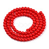 Opaque Solid Color Glass Beads Strands X-GLAA-T032-P10mm-04-3