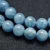 Natural Aquamarine Beads Strands G-P342-10-8mm-A+-3