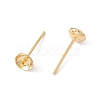 Rack Plating Brass Stud Earring Findings KK-G433-05B-G-2