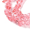 Spray Painted Transparent Glass Beads Strands X-GLAA-P060-01B-06-3