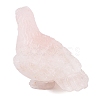 Natural Rose Quartz Carved Eagle Figurines Statues for Home Office Desktop Feng Shui Ornament G-Q172-10A-2