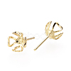 Brass Stud Earring Settings KK-Q675-78-3