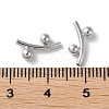 Rhodium Plated Rack Plating 925 Sterling Silver Tube Beads STER-NH0001-02P-3