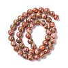 Assembled Synthetic Pyrite and Dyed Howlite Beads Strands G-K317-A03-04-4