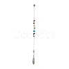 Mixed Natural Gemstone Pointed Drowsing Pendulums PALLOY-JF01992-2