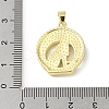 Brass Micro Pave Cubic Zirconia Pendants KK-E111-07G-3
