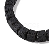 Frosted Natural Lava Rock Beads Strands G-E618-09-3