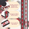 Ethnic Style Polyester Ribbons OCOR-WH0074-32-5