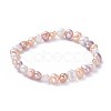 Natural Pearl Beaded Stretch Bracelets BJEW-JB04528-01-1