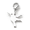 Non-Tarnish 201 Stainless Steel Bird Pendant Decorations HJEW-JM00652-01-1