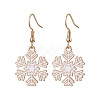 Christmas Theme Alloy Enamel Dangle Earrings EJEW-JE05830-05-1