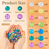 420Pcs 14 Style Transparent Spray Painted Crackle Glass Beads Strands CCG-TA0002-04-5