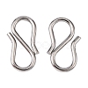 Tarnish Resistant 304 Stainless Steel S-Hook Clasps STAS-R083-11-1