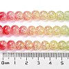 Spray Painted Crackle Glass Beads Strands DGLA-C002-8mm-06-5