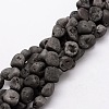 Electroplated Natural Quartz Beads Strands G-K109-03M-2