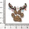 Christmas Theme Printed Opaque Acrylic Pendants OACR-Q056-03B-3