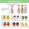 CHGCRAFT Fruit Theme Polyester Pet Ties & Crochet Appliques Sets AJEW-CA0003-85-2