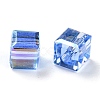 Electroplate Transparent Glass Beads EGLA-B003-01A-01-3