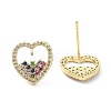 Heart Earrings for Valentine's Day ZIRC-C021-38G-2