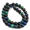 Natural Azurite Beads Strands G-P503-10MM-09-3