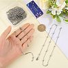 SUNNYCLUE 12Pcs 304 Stainless Steel Satellite Chain Necklaces Set NJEW-SC0001-14B-3