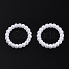 ABS Plastic Imitation Pearl Linking Rings OACR-T015-06B-01-2