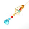 Colorful Glass Hanging Crystal Pendant Ornament HJEW-TAC0012-19-2