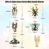 20Pcs 5 Styles Insect Series Alloy Enamel Pendants ENAM-CJ0005-40-2