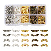 1 Box 200Pcs 10 Styles Wing/Butterfly Tibetan Style Alloy Beads TIBEB-TA0001-25-8