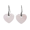 Natural Rose Quartz Dangle Earrings EJEW-C119-03P-08-2