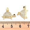 Brass Pave Clear Cubic Zirconia Pendants KK-U009-12C-G-3