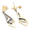 Ion Plating(IP) 304 Stainless Steel Dangle Stud Earrings EJEW-P190-10G-2