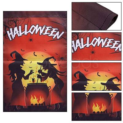 5Pcs 5 Styles Garden Flag for Halloween AJEW-SZ0001-57A-1