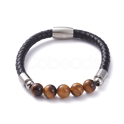 Unisex Leather Cord Bracelets BJEW-JB04852-1