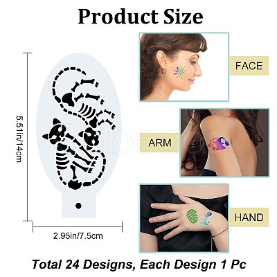 Plastic Face Paint Stencils DIY-WH0304-582F-1