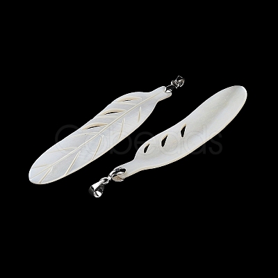 Natural Freshwater Shell Big Pendants BSHE-Z003-34P-1