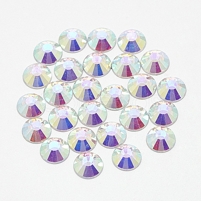 Flat Back Glass Rhinestone Cabochons RGLA-T090-SS12-02-1