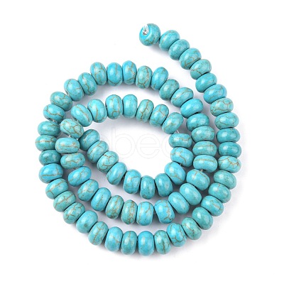 1 Strand Rondelle Synthetic Turquoise Beads Strands X-TURQ-G109-8x5mm-06-1