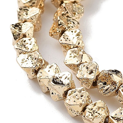Electroplated Natural Lava Rock Beads Strands G-H303-A07-LG-1