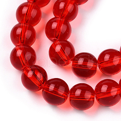 Transparent Glass Beads Strands GLAA-T032-T8mm-09-1