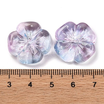 225Pcs Two Tone Transparent Acrylic Beads MACR-K359-26C-1