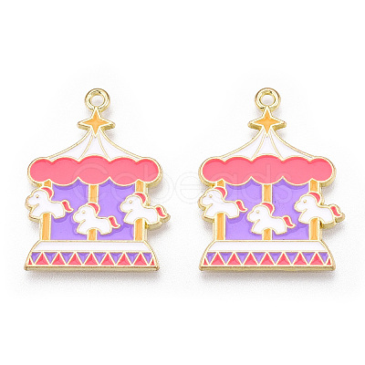 Circus Theme Alloy Enamel Pendants ENAM-P246-02D-1