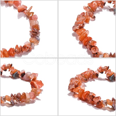 Natural & Synthetic Mixed Stone Chips Stretch Bracelets BJEW-JB01308-1