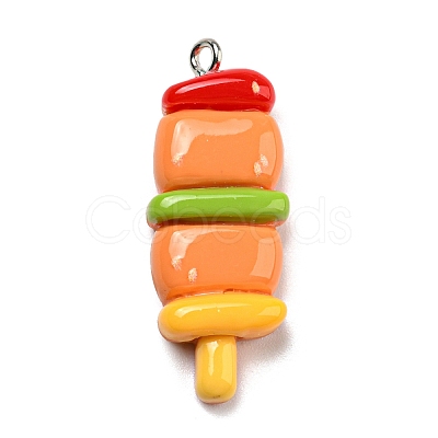 Opaque Resin Imitation Food Pendants CRES-D019-02F-1