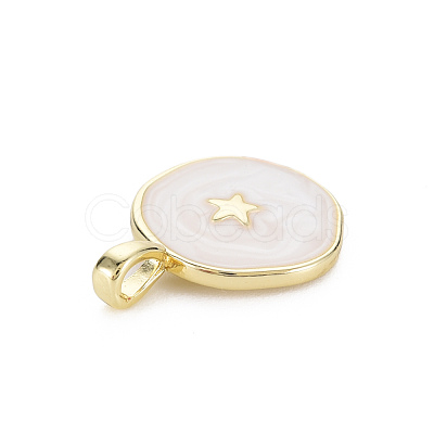 Brass Enamel Pendants KK-Q283-057G-NR-1