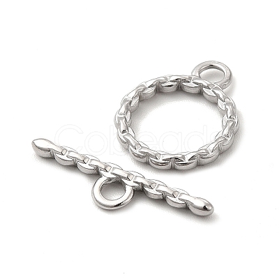 Non-Tarnish 304 Stainless Steel Toggle Clasps STAS-F290-03P-1