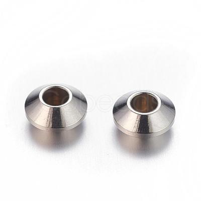 Tarnish Resistant 304 Stainless Steel Bicone Spacer Beads X-STAS-Q174-01-1