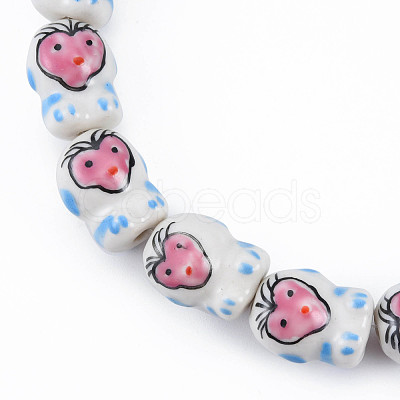 Handmade Porcelain Bead Strands PORC-N007-14F-1